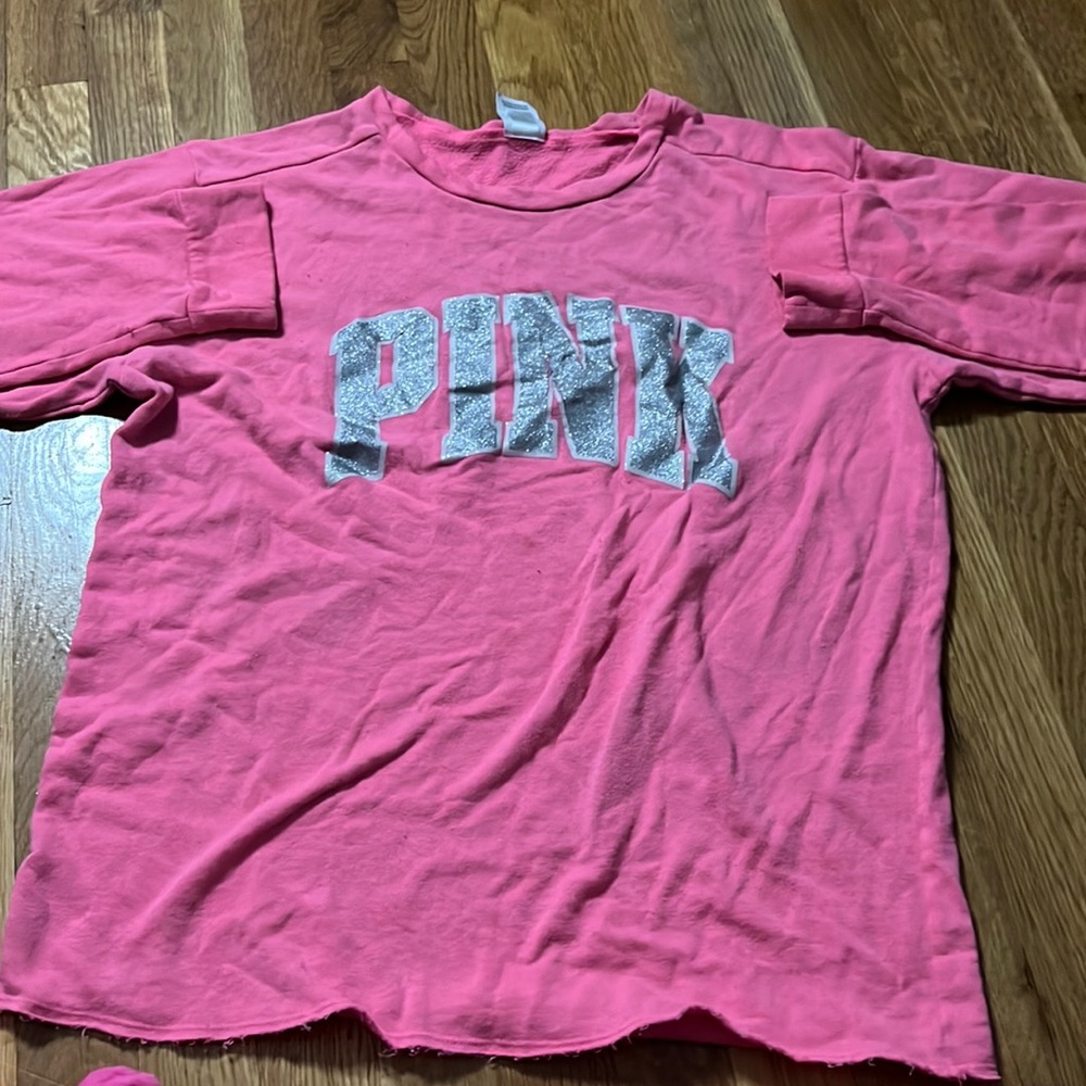 pink “pink” sweater/tee